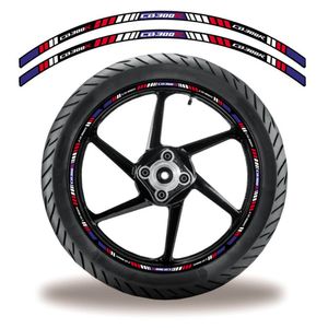 Friso De Roda Adesivo Refletivo Moto Honda Cb 3O0 R Azul Cor Azul