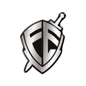 Adesivo Decorativo Em Relevo Fácil Aplicação Escudo Fé Prata