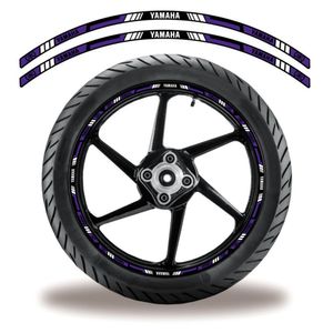 Adesivo Refletivo Friso Roda Moto Yamaha Azul Azul 7