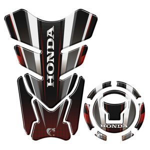 Kit Adesivo Resinado Protetor Tanque E Bocal Moto Honda Acima 2018 Vermelho E Preto