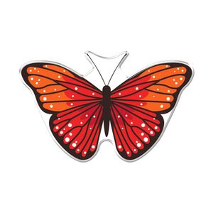 Adesivo Decorativo Em Relevo Facil Aplicação Borboleta Vermelho