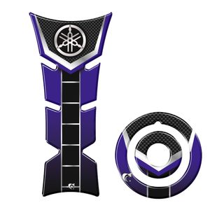 Kit Protetor De Tanque E Bocal Moto Yamaha Diapasão Azul Cor Azul E Preto