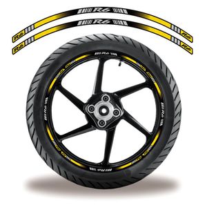Friso De Roda Adesivo Refletivo Yamaha R6 Amarelo E Branco Cor Amarelo