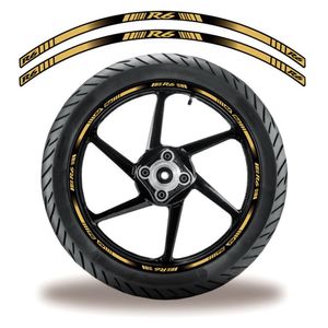 Friso De Roda Adesivo Refletivo Yamaha R6 Dourado Dourado