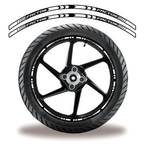 Friso De Roda Adesivo Refletivo Factor Branco E Preto Preto