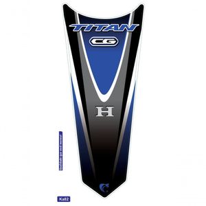 Adesivo Gravata Tanque Moto Sem Resina Cg Titan Azul