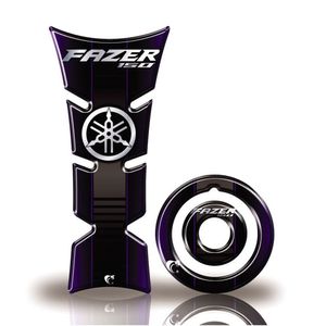 Kit Protetor De Tanque E Bocal Moto Yamaha Fazer 150 Diapazão Azul Azul