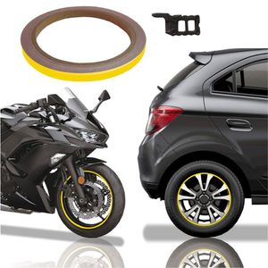Friso De Roda Adesivo Refletivo Carro E Moto Honda Yamaha Suzuki Amarelo
