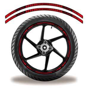 Friso De Roda Adesivo Refletivo Moto Honda Cb 3O0 R Vermelho Vermelho