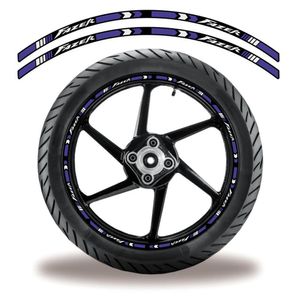 Friso De Roda Adesivo Refletivo Yamaha Fazer Branco E Azul