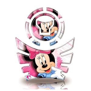 Kit Protetor Tanque E Bocal Moto Honda Acima 2018 Minnie Rosa E Azul Rosa