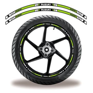 Adesivo Friso Roda Refletivo Moto Suzuki Verde Verde 2