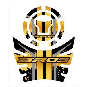 Kit Protetor Tanque E Bocal Moto Honda Bros 160 2020 Dourado