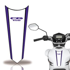 Adesivo Faixa Gravata Tanque Moto Cg 125/150/160 Titan Fan Start Branco Azul Cg 150
