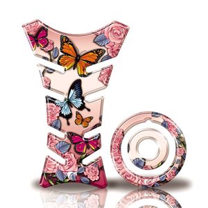 Protetor Tanque Adesivo Moto Yamaha Factor 125/150 Até Ano 2016 Borboleta Rosa Rosa