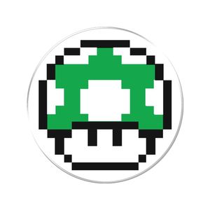 Adesivo Decorativo Em Relevo Fácil Aplicação Cogumelo Mario Bross Cor Branco
