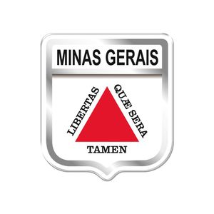 Adesivo Decorativo Em Relevo Fácil Aplicação Brasão Minas Gerais Cor Branco