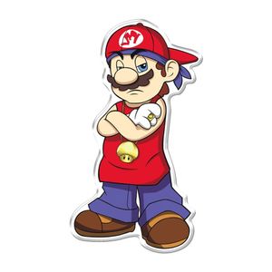 Adesivo Decorativo Em Relevo Fácil Aplicação Mario Bross Cor Branco