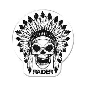 Adesivo Decorativo Em Relevo Fácil Aplicação Caveira Raider Cor Branco