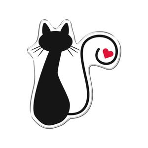 Adesivo Decorativo Em Relevo Fácil Aplicação Gato Apaixonado Cor Branco