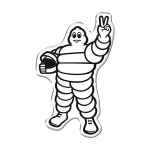 Adesivo Decorativo Em Relevo Fácil Aplicação Boneco Michelin Bibendum Cor Branco