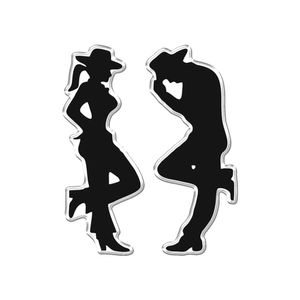 Adesivo Decorativo Em Relevo Fácil Aplicação Cowboy E Cowgirl