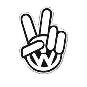 Adesivo Decorativo Em Relevo Fácil Aplicação Volkswagen Cor Branco