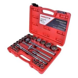 Jogo De Soquetes Estriados 1/2" 8 A 32 Mm 22 Peças Robust