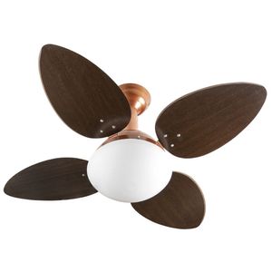 Ventilador De Teto Venti-Delta Jet Cobre Com 4 Pás Marrom Linha Decoratica 110V