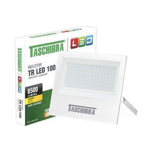 Refletor Taschibra Led Tr Slim 100W Luz Branco Quente 3000K Branco Bivolt
