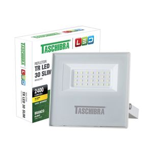 Refletor Taschibra Led Tr Slim 30W Luz Branco Quente 3000K Branco Bivolt