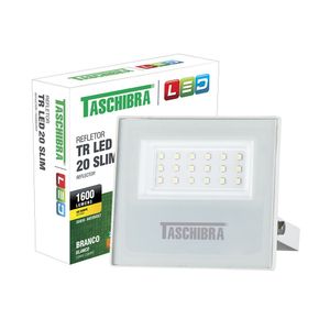 Refletor Taschibra Led Tr Slim 20W Luz Branco Quente 3000K Branco Bivolt
