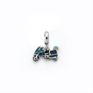 Berloque Moto em Prata 925 Esmaltada