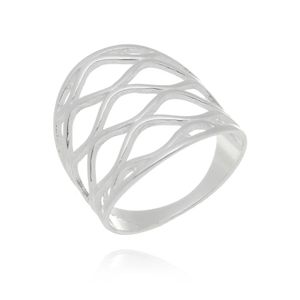 Anel Fio Arabesco Liso Prata 925 - 15