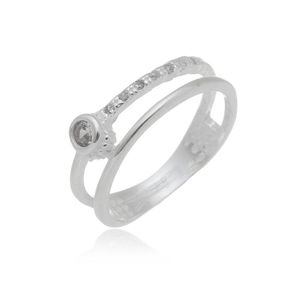 Anel Com Zircônia Prata 925 - 20