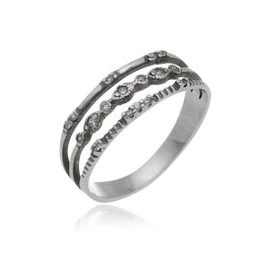 Anel Prata 925 Bali Com Zircônia - 13