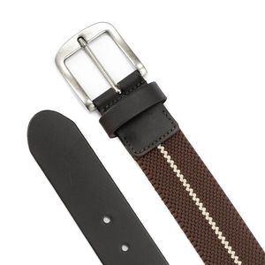 Cinto Masculino Premium Couro Com Elastico Marrom Tamanho:115Cm