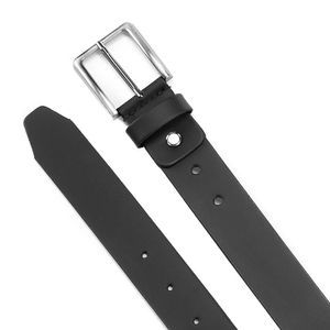 Cinto Masculino Em Couro Soleta Liso Preto - Social Tamanho:90Cm