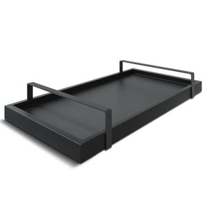 Bandeja Decorativa 25X50Cm Com Alça Preta