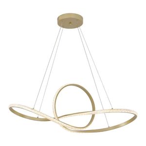 Pendente Led Wari Cristal 49w 3000k Dourado Nordecor/mbled