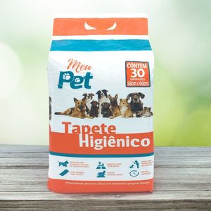 Tapete Higiênico Para Cachorros 30 Unidades Rápida Absorção Meu Pet Branco