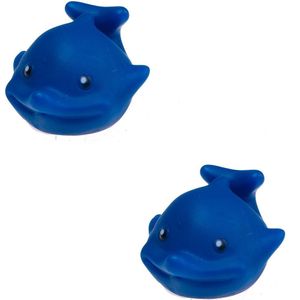 Kit 2 Brinquedo Pet De Borracha Golfinho 6Cm
