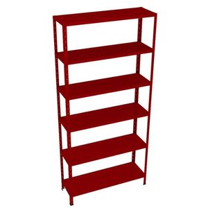 Estante Em Aço Dupla Flex Colorida 176x92x30cm #20/26 Amapá Vermelho