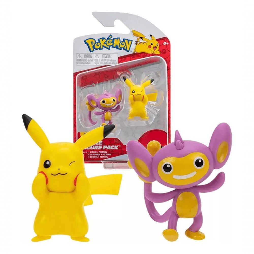 Boneco Pokémon Ash + Pikachu - Sunny Brinquedos