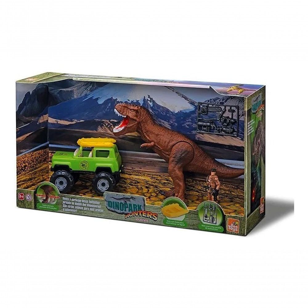 Dinossauro Dinopark Hunters T-Rex Bee Toys EM OFERTA