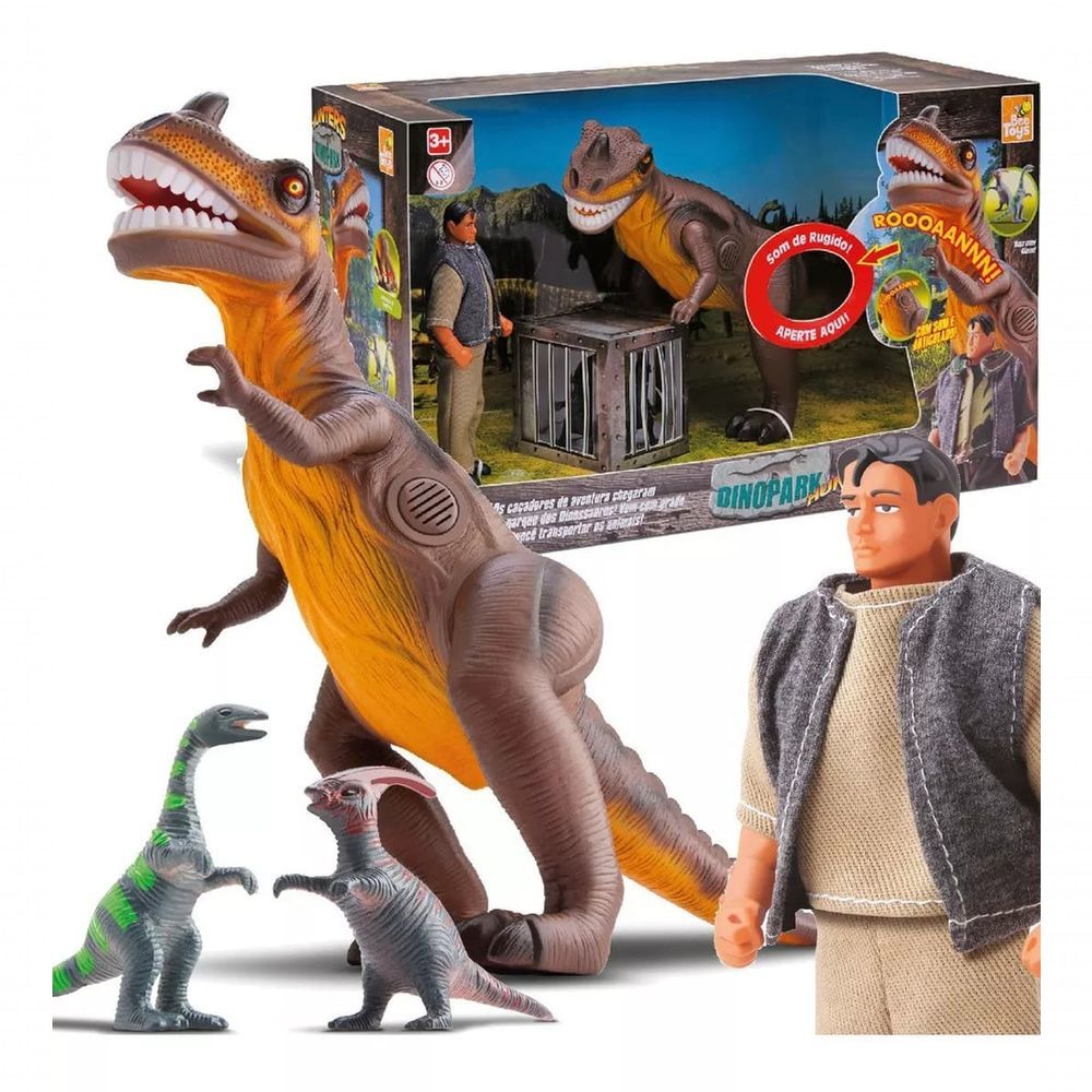 Dinossauro Dinopark Hunters T-Rex Bee Toys EM OFERTA