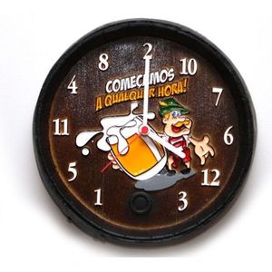 Relógio Barril Decorativo Pequeno - Qualquer Hora