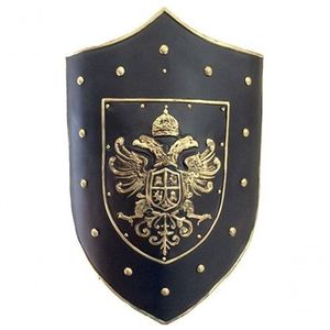 Escudo Decorativo De Parede Medieval - àguia Bicéfala