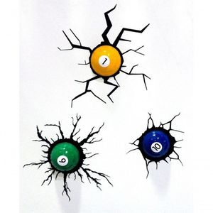 Decoração De Parede - Bolas Sinuca 3d