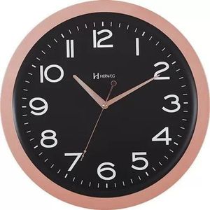 Relógio De Parede Herweg Silencioso Rosê Fosco 6814